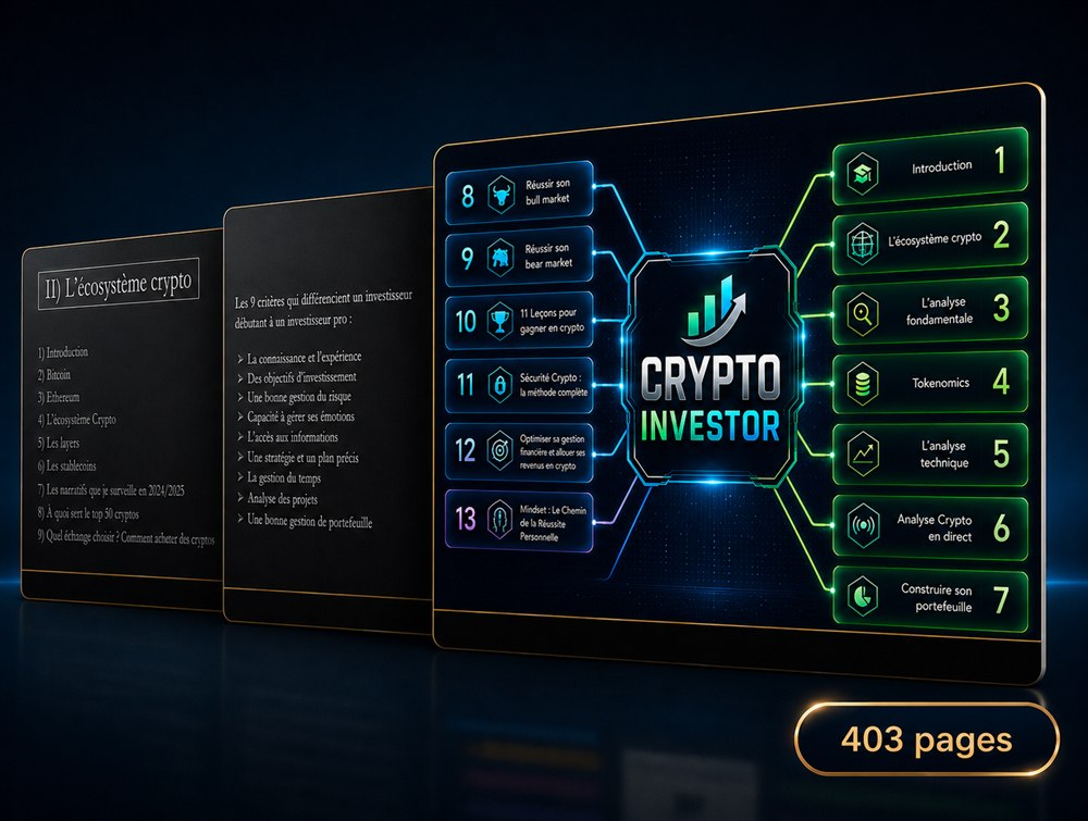 Le support écrit de 403 pages de CRYPTO INVESTOR
